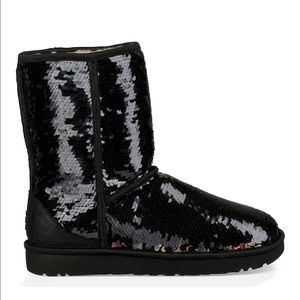 Black sequin uggs